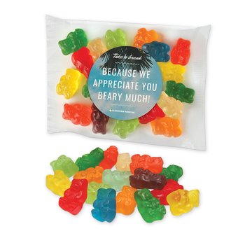 Albanese® Fruit Gummi Bears Candy Bag 2 oz. - Full-Color Personalization Available from Positive Promotions