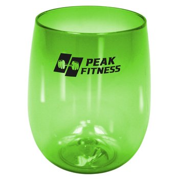 Shatterproof Plastic Stemless Wine Glass 12 oz. - One-Color Personalization Available from Positive Promotions