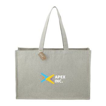 Meadow Recycled Cotton Shoulder Tote Bag 10 oz. - One-Color Personalization Available from Positive Promotions