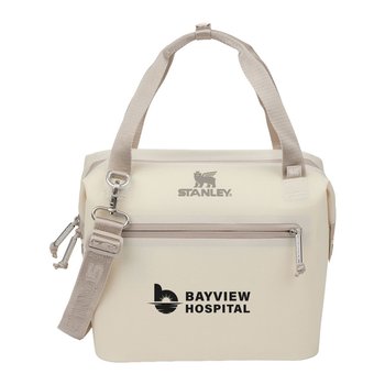 Stanley® Julienne Recycled 10-Can Mini Cooler Bag With Hinge Snap Top Handles - One-Color Personalization Available from Positive Promotions