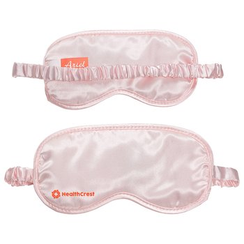 Aromatherapy Satin Sleep Mask, Scented with Essential Oils - PINK/LILY - Personalization Available from Positive Promotions