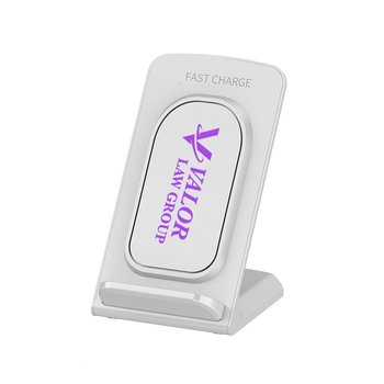 VoltFree 15W Wireless Fast Charger Stand - One-Color Personalization Available from Positive Promotions