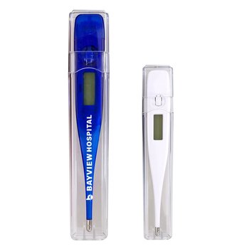 Oral Digital Fahrenheit Thermometer with Plastic Travel Case - Personalization Available from Positive Promotions