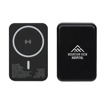 iLive Fast Charge Wireless Qi Charging Power Bank - 5,000mAh USB-C - Personalization Available from Positive Promotions