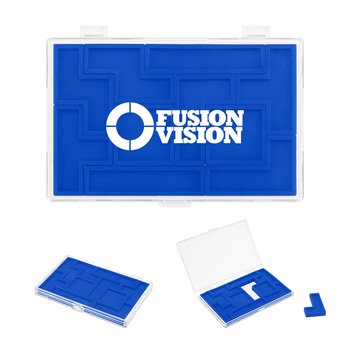 Recycled Silicone Mini Puzzle in Clear Case - 10 PC - Personalization Available from Positive Promotions