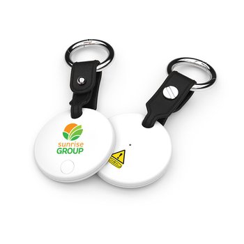 Powerstick Smart Two-Way Bluetooth Finder Tracker & Faux Leather Keychain -Personalization Available from Positive Promotions