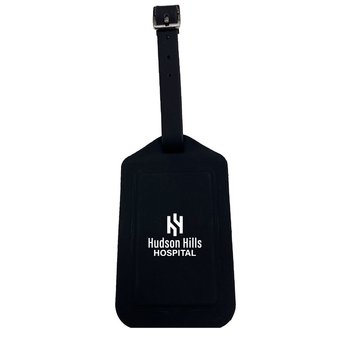 Leatherette Luggage Tag With Built-In Wireless Bluetooth® Tracker - Find My & Google, iOS & Android Compatible - One-Color Personalization Available from Positive Promotions