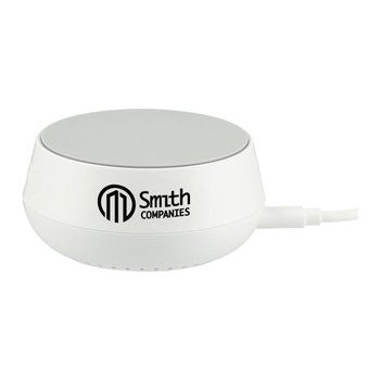 2-In-1 Soothing Sound Machine & Bluetooth® Wireless Charger 15W - One-Color Personalization Available from Positive Promotions