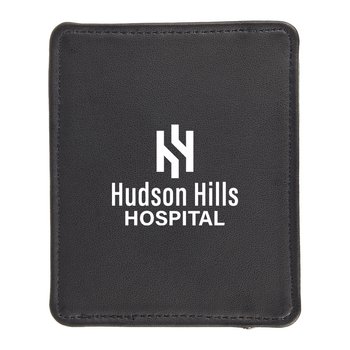 Recycled Faux Leather Slim Card Holder Wallet With AirTag Holder - One-Color Personalization Available from Positive Promotions