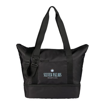 Cliff Recycled Travel Tote Bag - One-Color Personalization Available from Positive Promotions