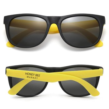 Recycled Wayfarer Two-Tone Sunglasses With UV400 Protection - One-Color Personalization Available from Positive Promotions