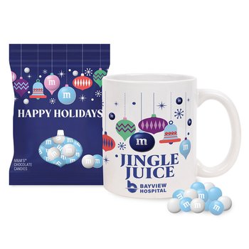 Coffee Mug 11 oz. With M&M's® Candy Gift Set - Full-Color Personalization Available from Positive Promotions