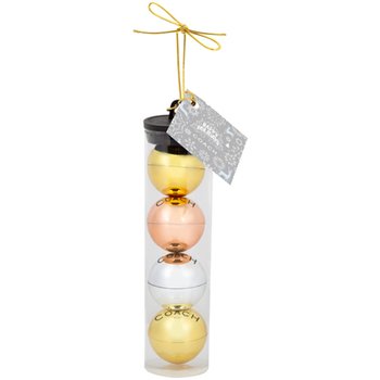 Holiday Ornament With Round Lip Balms - Vanilla 4-Piece - One-Color Personalization Available from Positive Promotions