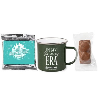 S'mores & Hot Cocoa Camping Mug 16 oz. Gift Set - One-Color Personalization Available from Positive Promotions