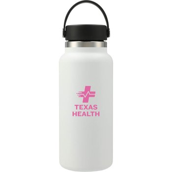 Hydro Flask® Wide Mouth Double Wall Insulated Stainless-Steel Water Bottle 32 oz. With Flex Cap - One-Color Personalization Available from Positive Promotions