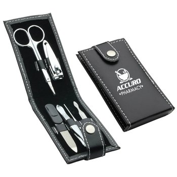 6-Piece Travel Manicure Kit With Folding Case - One-Color Personalization Available from Positive Promotions