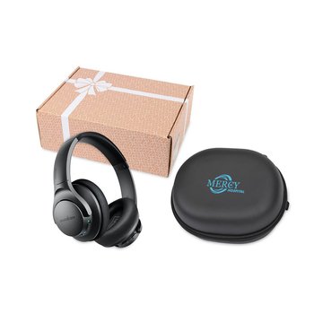 Anker® Soundcore Life Q20i Wireless Noise Cancelling Headphones & Travel Case Gift Set - One-Color Personalization Available from Positive Promotions