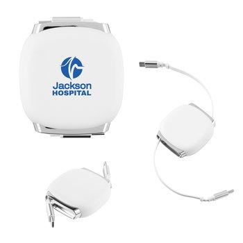 Retractable Recycled Fast Charging 60W USB-C Cable with Mag Snap Connectors - 39