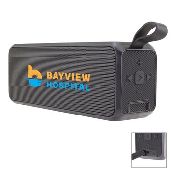 Wireless Bluetooth® Speaker With Built-In Solar Panel Type C - Full-Color Personalization Available from Positive Promotions