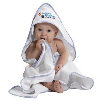 Hooded Baby Towel - Embroidered Personalization Available from Positive Promotions