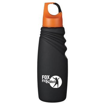 Matte Finish Crest Carabiner Sports Bottle 24-oz. - Personalization Available from Positive Promotions