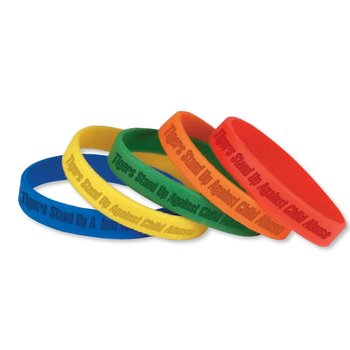 Youth Silicone Bracelet - Debossed Personalization Available from Positive Promotions