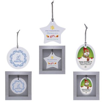 Ceramic Ornament - Full-Color Personalization Available from Positive Promotions