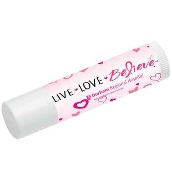 Live, Love, Believe Themed Lip Balm Plus Personalization from Positive Promotions