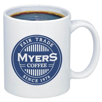 White Ceramic Value Mug 11-Oz. - Personalization Available from Positive Promotions