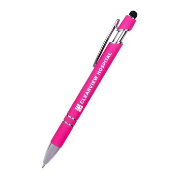 Crown Deluxe Click-Action Stylus Pen - Personalization Available from Positive Promotions