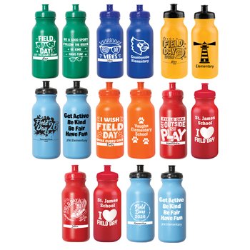 Field Day Sporty Squeeze Water Bottle 20 oz. - One-Color Personalization Available from Positive Promotions