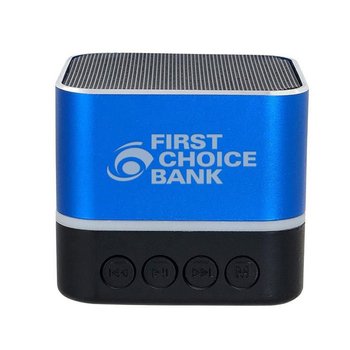 Jam Out Square Bluetooth® Speaker - Laser-Engraved Personalization Available from Positive Promotions