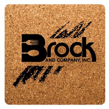 Square Cork Coaster - Personalization Available from Positive Promotions