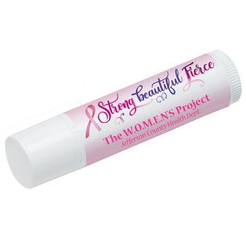 Strong, Beautiful, Fierce Lip Balm - Full-Color Personalization Available from Positive Promotions