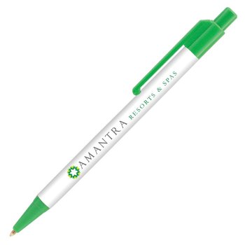 Colorama Click Action Pen with Antimicrobial Additive - Individually Wrapped - Full Color Personalization Available from Positive Promotions