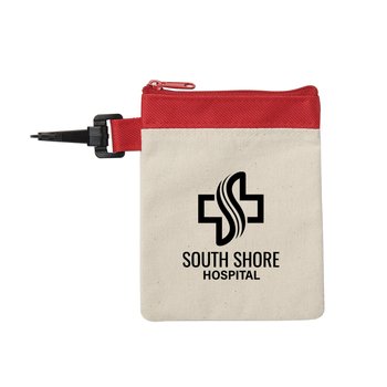 Clip-It Canvas First Aid Kit - Personalization Available from Positive Promotions