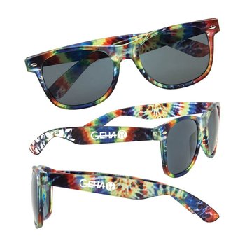 Tie Dye Sunglasses - 2-Arm Personalization Available from Positive Promotions