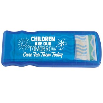 Children Are Our Tomorrow; Care For Them Today Bandage Dispenser from Positive Promotions