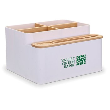 Desktop Organizer With Phone Holder - Personalization Available from Positive Promotions