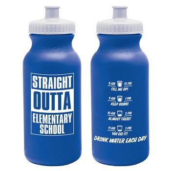 Straight Outta Elementary School Sporty Squeeze Bottle 20-Oz. from Positive Promotions