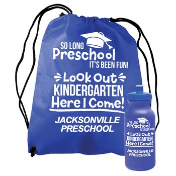 Preschool Graduate Backpack/Water Bottle Combo - Personalization Available from Positive Promotions