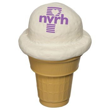 Ice Cream Cone Stress Reliever - Personalization Available from Positive Promotions