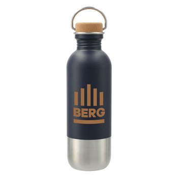Canyon Stainless-Steel Bottle with Cork Lid 27-Oz. - Personalization Available from Positive Promotions