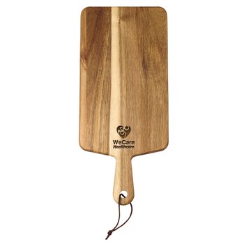 Acacia Wood Charcuterie Board - Laser-Engraved Personalization Available from Positive Promotions