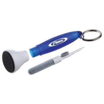Microfiber Earbud & Screen Cleaner with Key Ring - Personalization Available from Positive Promotions