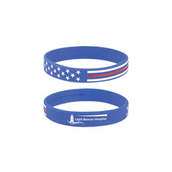 Patriotic Silicone Wristband - Personalization Available from Positive Promotions