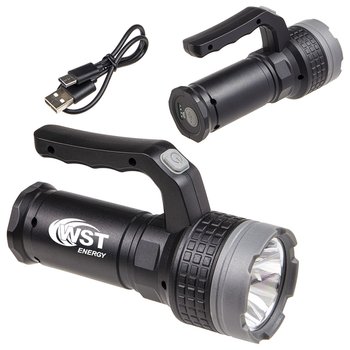Rechargable LED Flashlight & COB Worklight - Personalization Available from Positive Promotions
