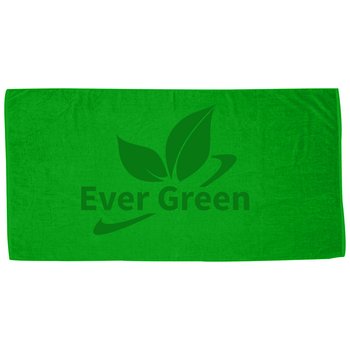 Tone-on-Tone Cotton Beach Towel - Personalization Available from Positive Promotions