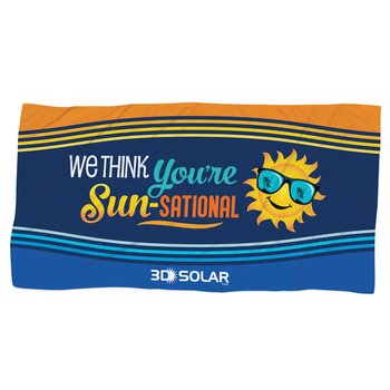 We Think You're Sun-sational Beach Towel - Personalization Available from Positive Promotions