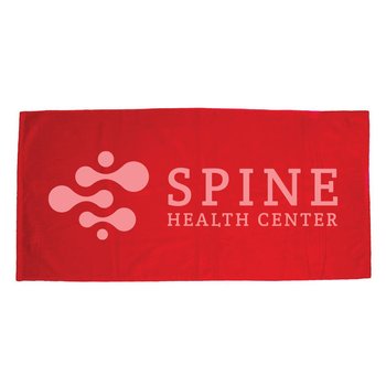 Tone-on-Tone Terry Beach Towel - Personalization Available from Positive Promotions
